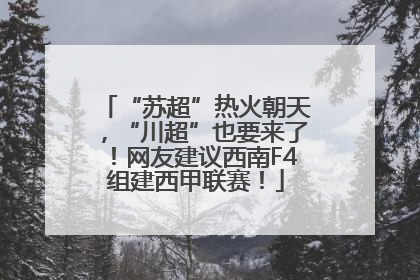 “苏超”热火朝天，“川超”也要来了！网友建议西南F4组建西甲联赛！